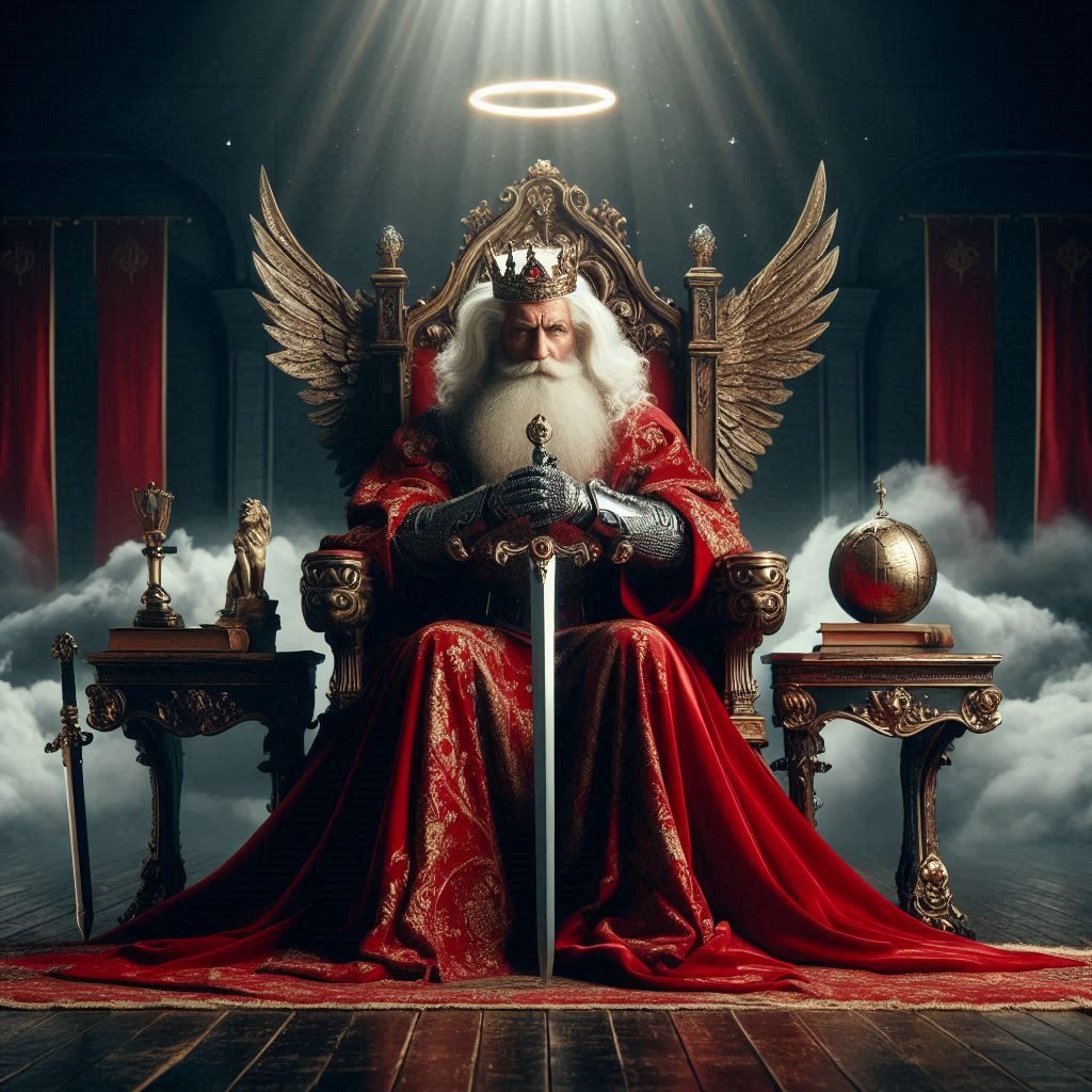 Illustration of King, the spirit guide who leads the Healing and Clearing Check
